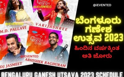 Bengaluru Ganesh Utsava 2023 Schedule Gorgeous, and Out of the Box Events for 61st Bengaluru Ganesh Utsava
