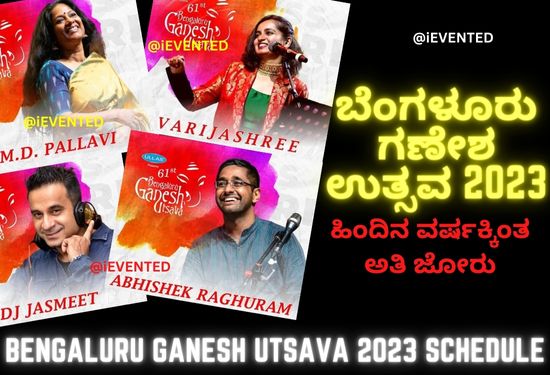 Bengaluru Ganesh Utsava 2023 Schedule Gorgeous, and Out of the Box Events for 61st Bengaluru Ganesh Utsava